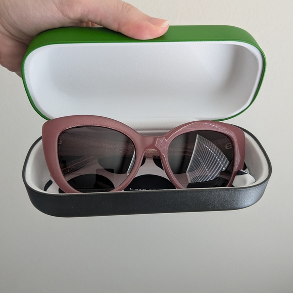Kate Spade Labrenda Pink Glitter Sunglasses - Picture 1 of 10
